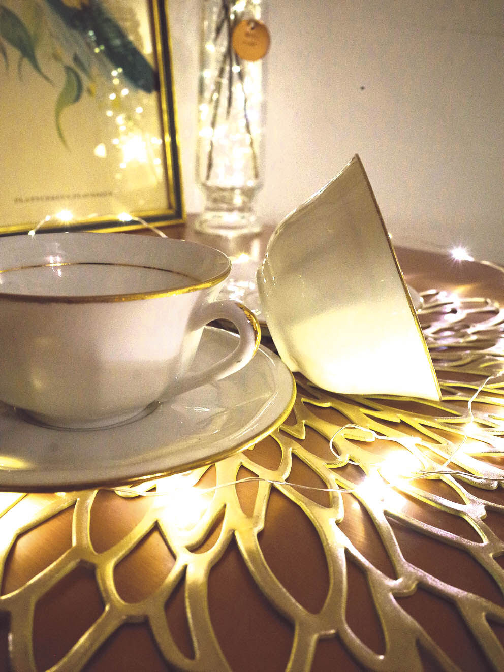 Set of 2 cups in Massé and Surget porcelain