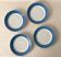 Set of 4 flat plates Luneville – white and blue earthenware