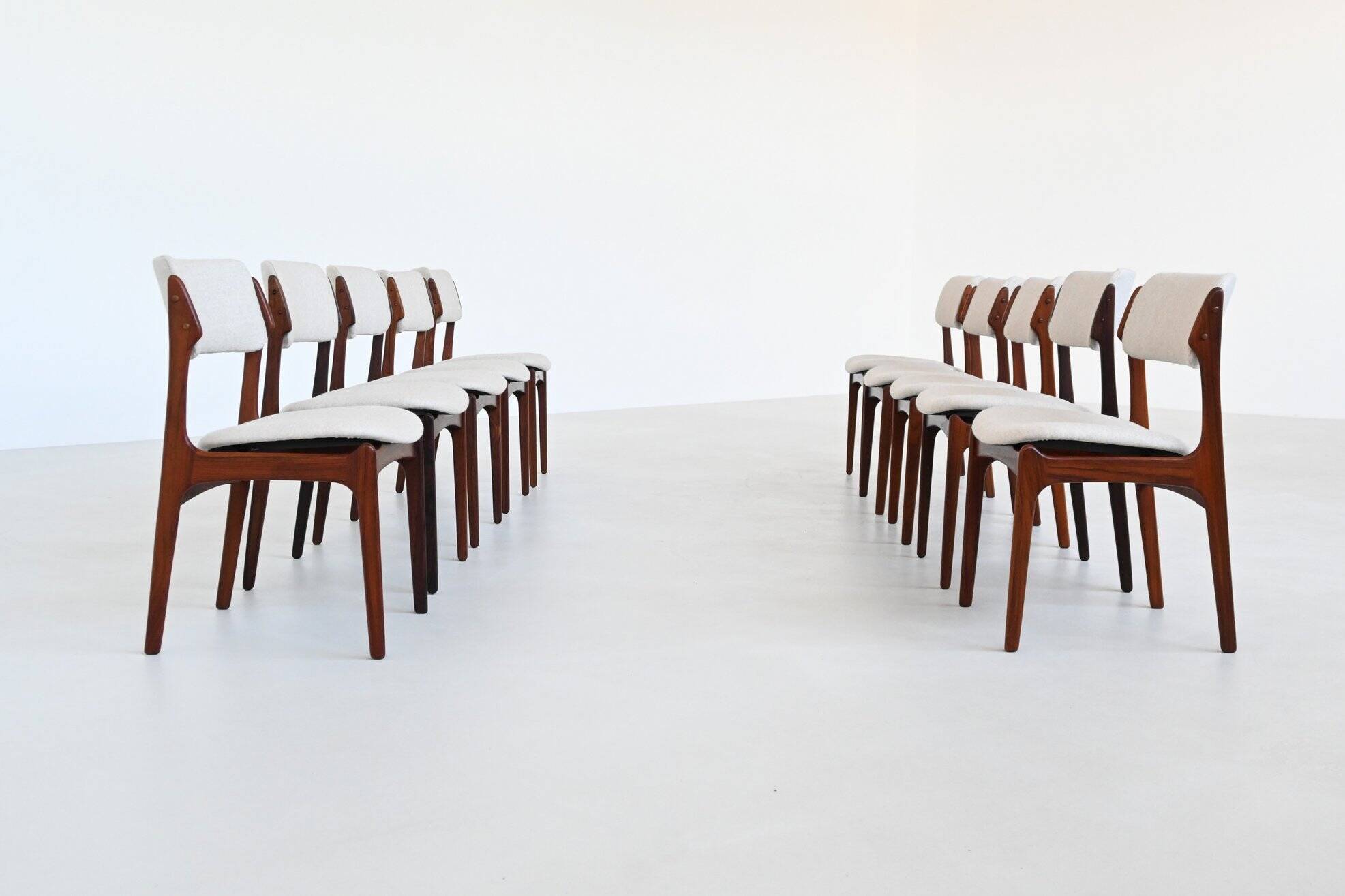 Erik Buch OD 49 set of ten dining chairs rosewood O.D. Mobler Denmark 1960