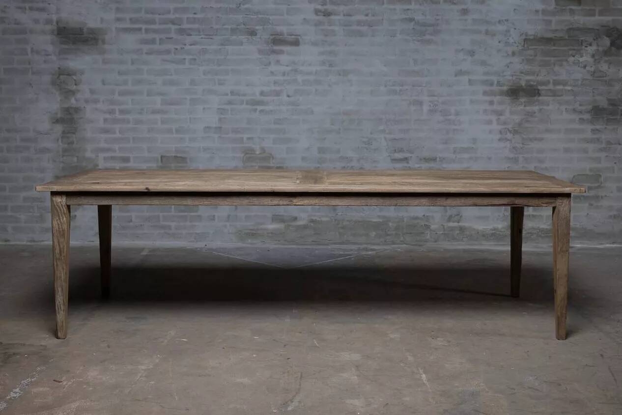 Solid oak farmhouse table Provence - 300 cm long
