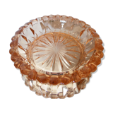 Polished glass ashtray pink blush
