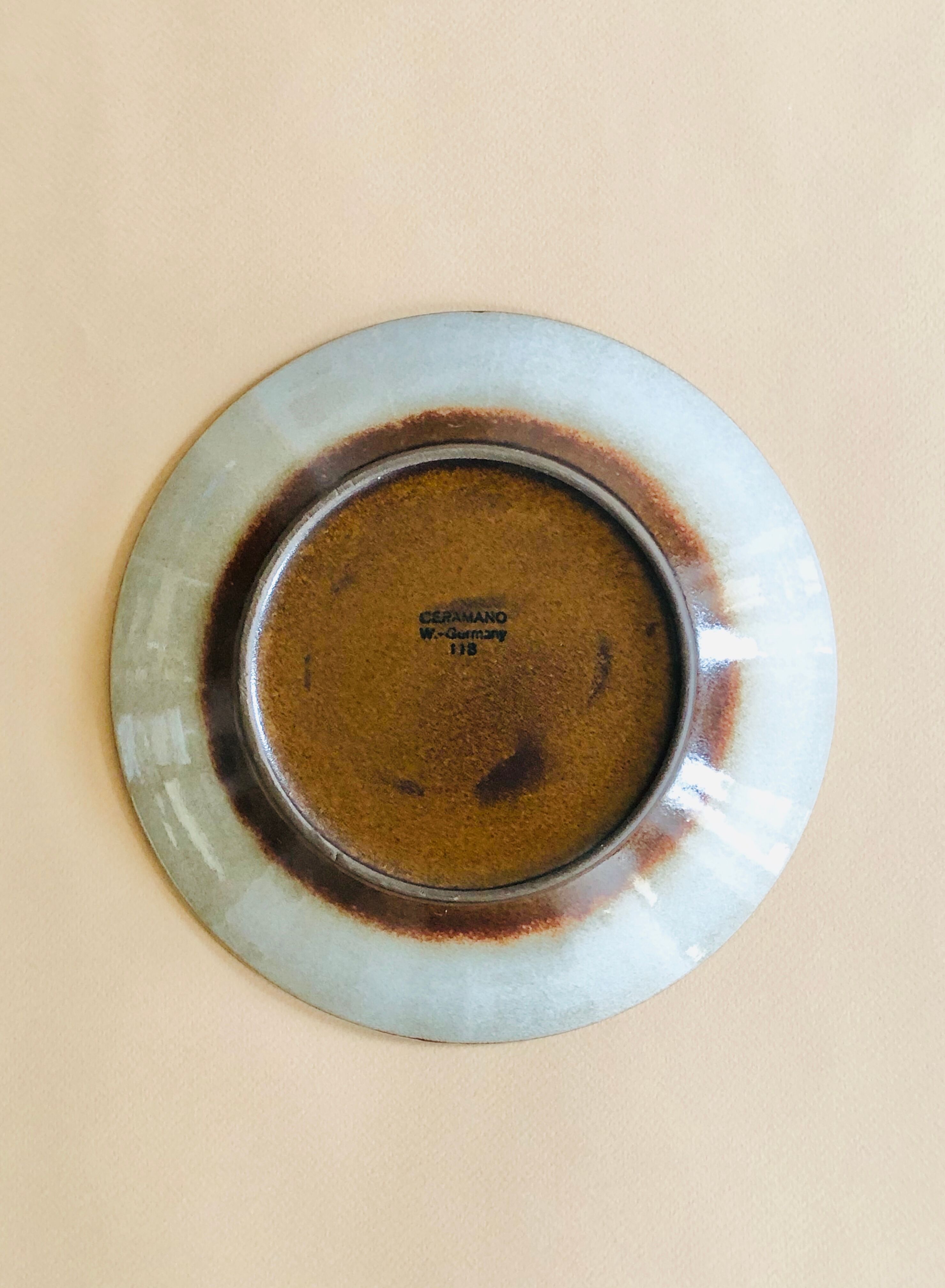 Ceramano West Germany decorative hollow ceramic plate