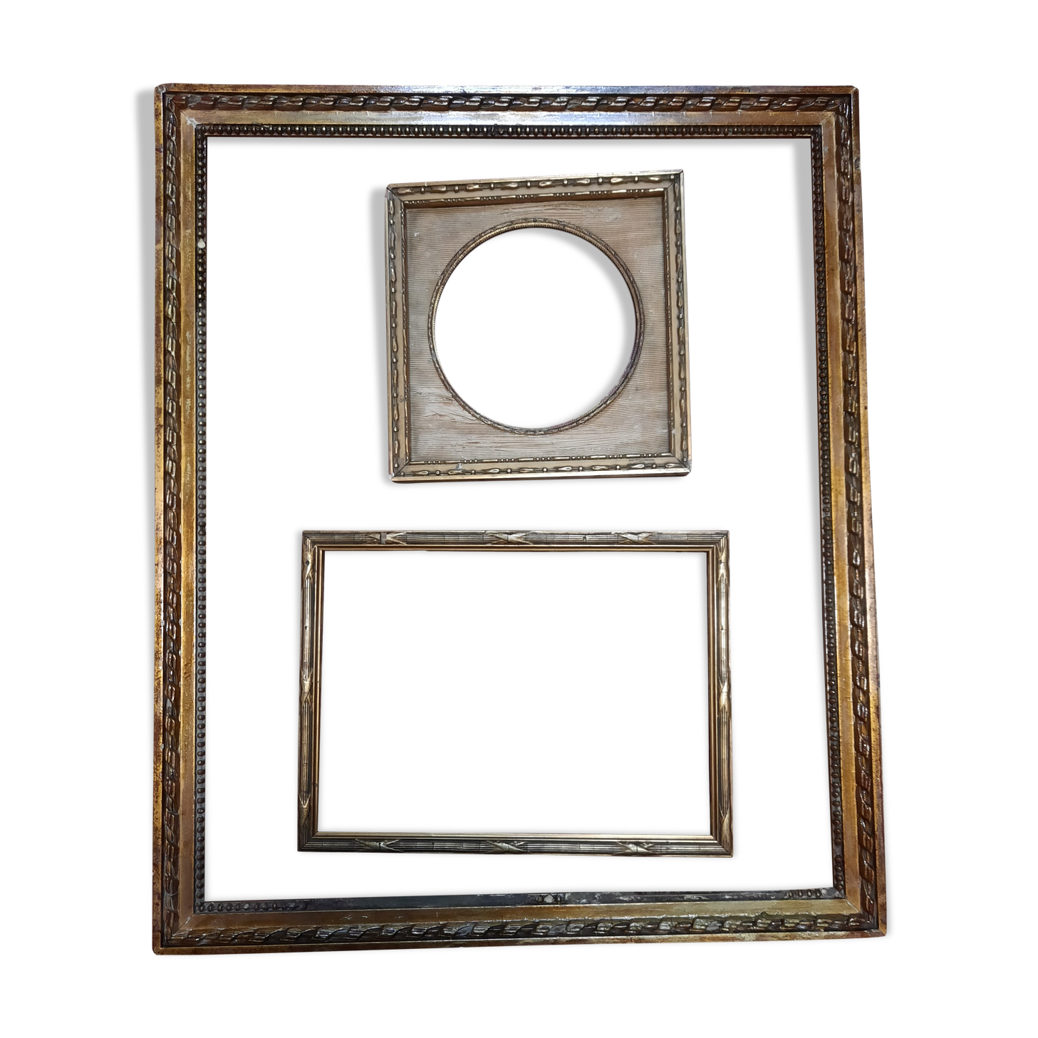 Lot of old gilded frames