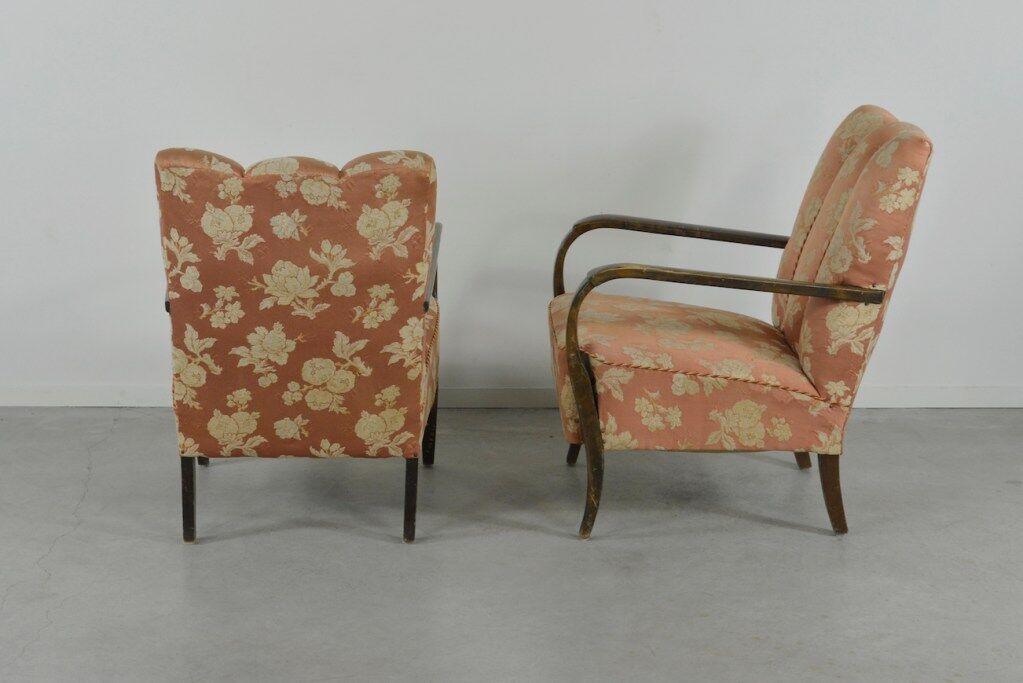 Set of 2 Swedish sculptural armchairs from the 1950s