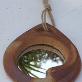 Small mirror in 70s sandstone 12x14cm