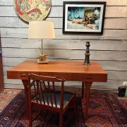 Teak desk design by Nanna Ditzel and Ed Soren Willadsen, 1955.