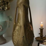 Art Nouveau Vase "Nymphs" signed Jean Garnier