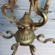 Antique cage chandelier in bronze, 6 lights, Louis XV style, in working condition, 4.8 kg.