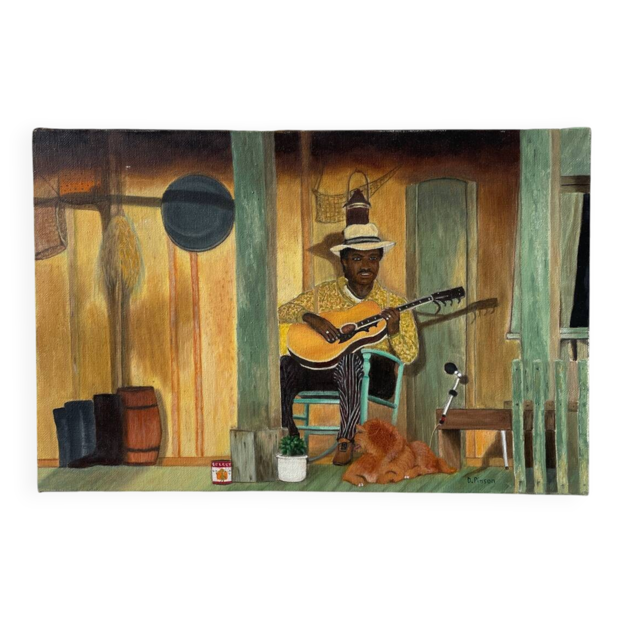 Tableau d’un guitariste signé Pinson