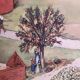 50s school poster Rossignol collection, autumn-the village plan