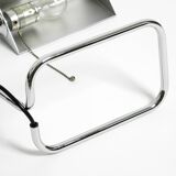 Large original 1980s chrome table lamp by Florian Schulz