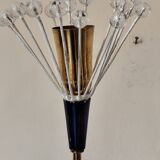 Wall lamp with 3 lights, brass and crystal balls, 1950s.