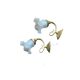 Pair of antique wall sconces with swan neck in brass, glass tulip.