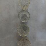 Four bohemian crystal vases