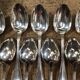 Set of 12 silver-plated soup spoons from Christofle, Rubans model