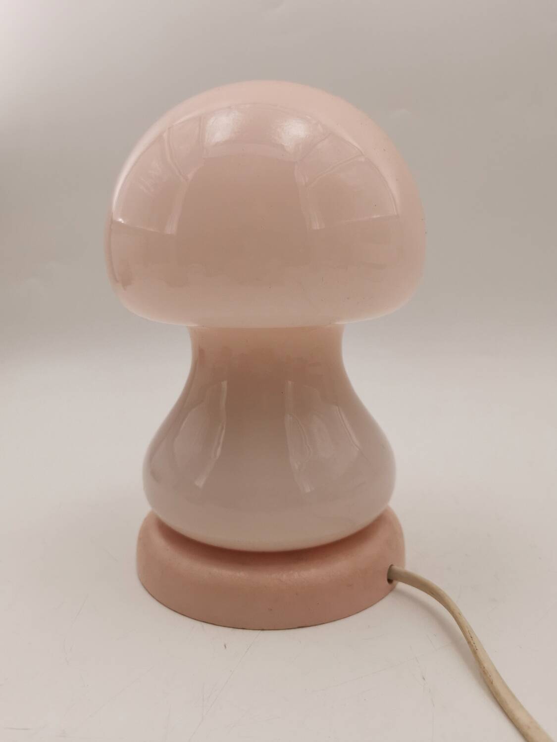 Vintage pink mushroom lamp Murano glass 80's