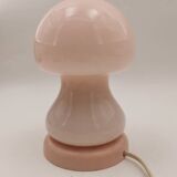 Vintage pink mushroom lamp Murano glass 80's