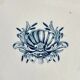 Plat rond Emile Bourgeois en terre de fer bleue