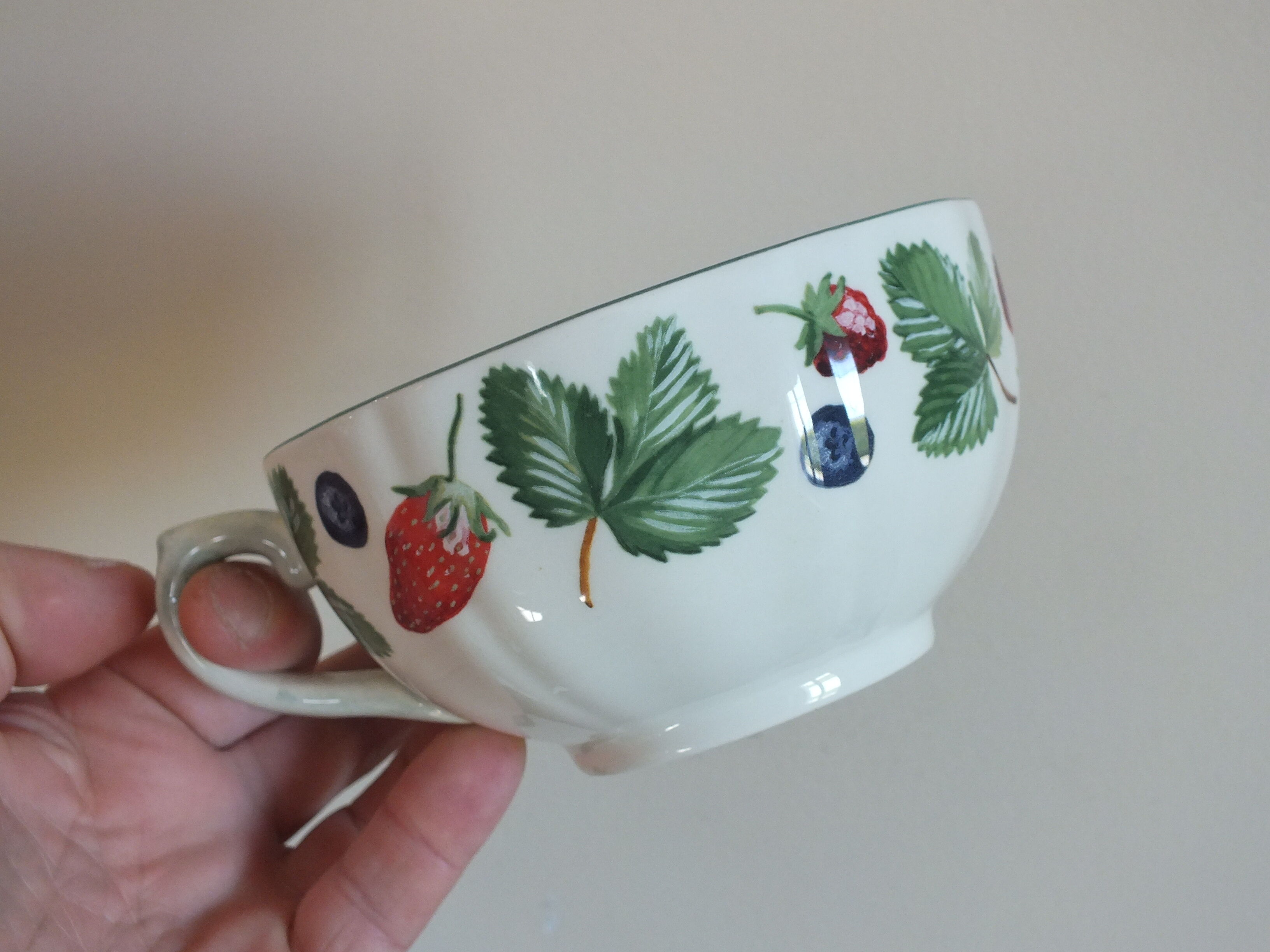 Trio of cups in Gien earthenware