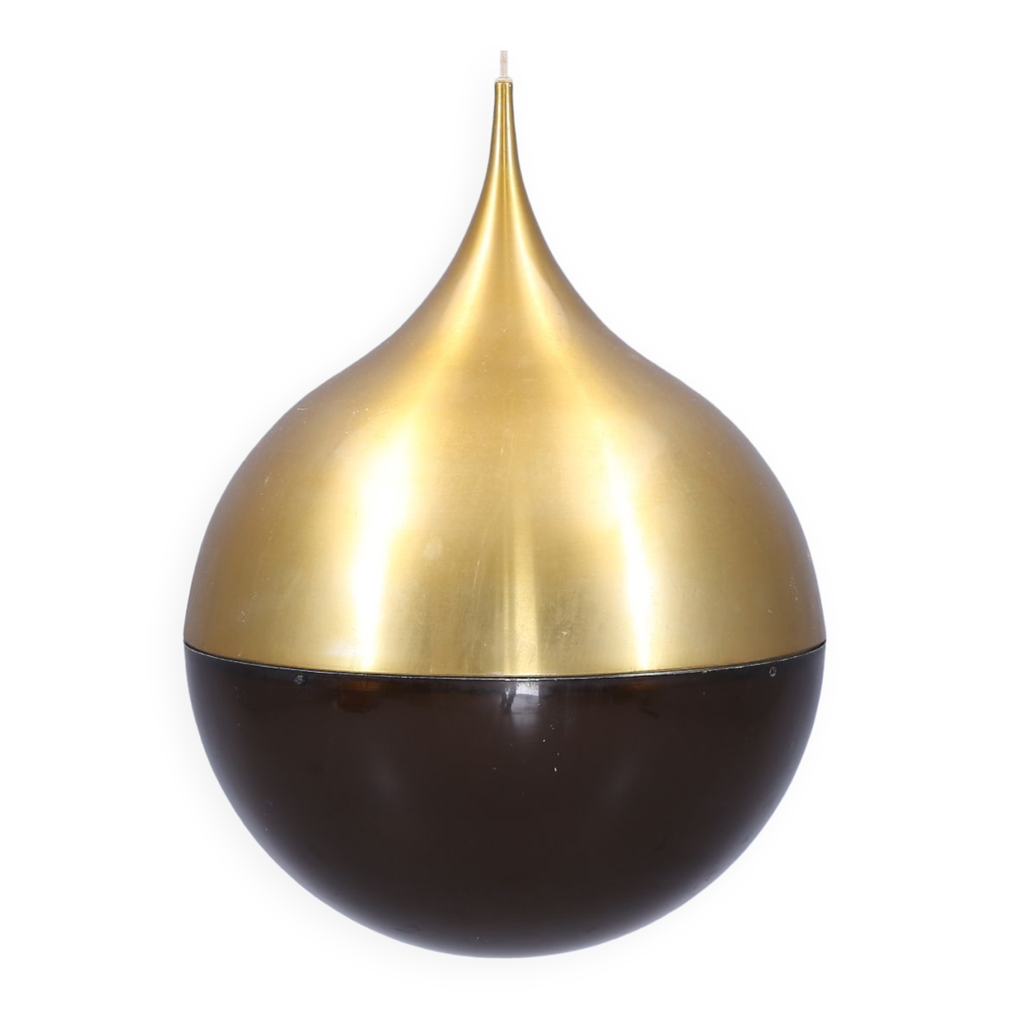 Space age drop-shaped pendant light