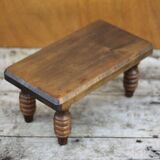 Wooden stool, small stool, plant holder, interior decoration, wood stool Measurement: height 16