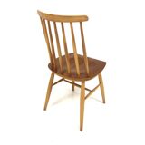 Set of 4 Scandinavian "Pinnstol" beech chairs, Sweden, 1960
