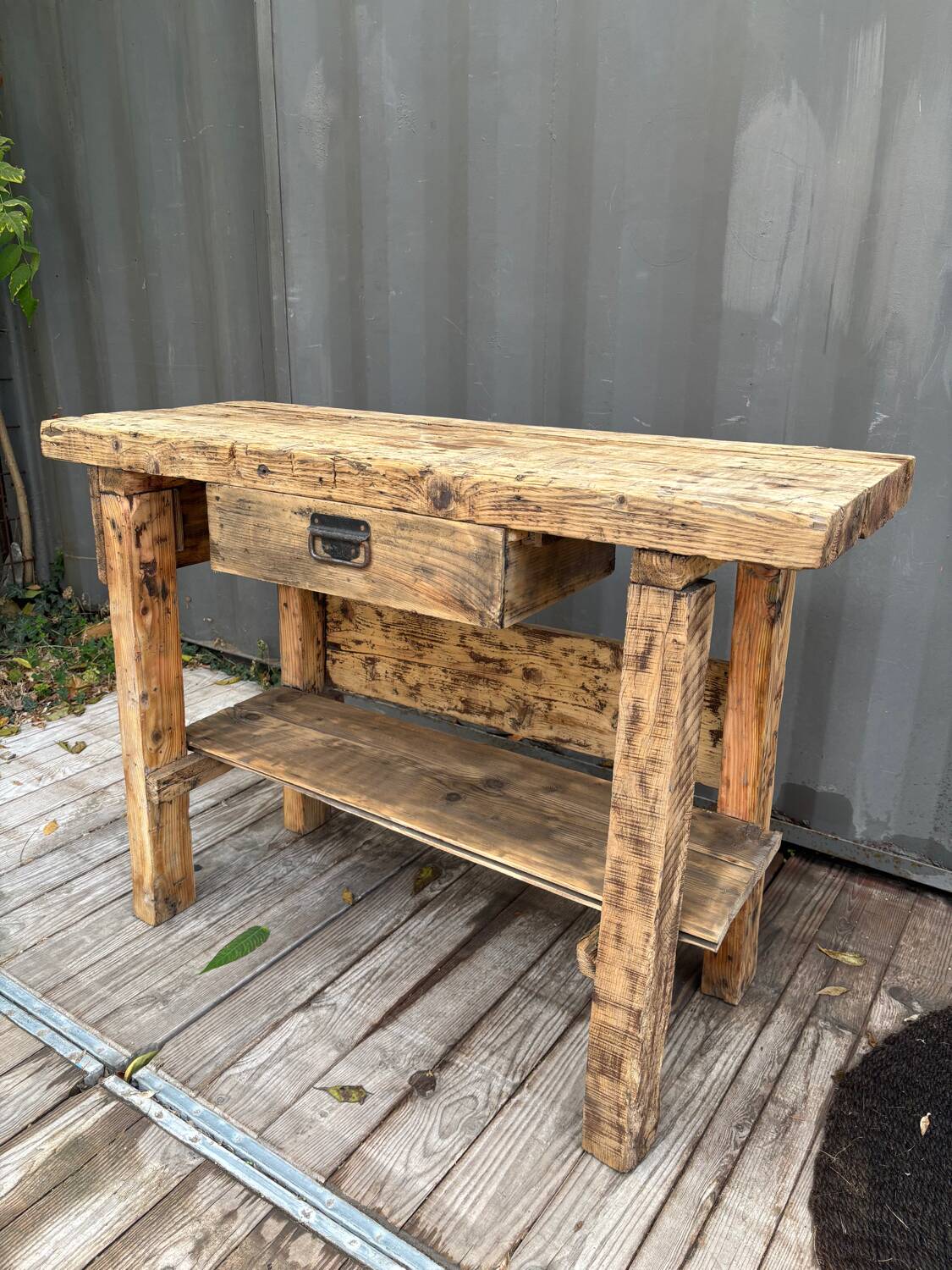 Workbench made of old wood