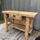 Workbench made of old wood