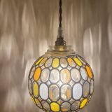 Vintage globe with stained glass effect