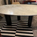 Marble dining table and steel legs