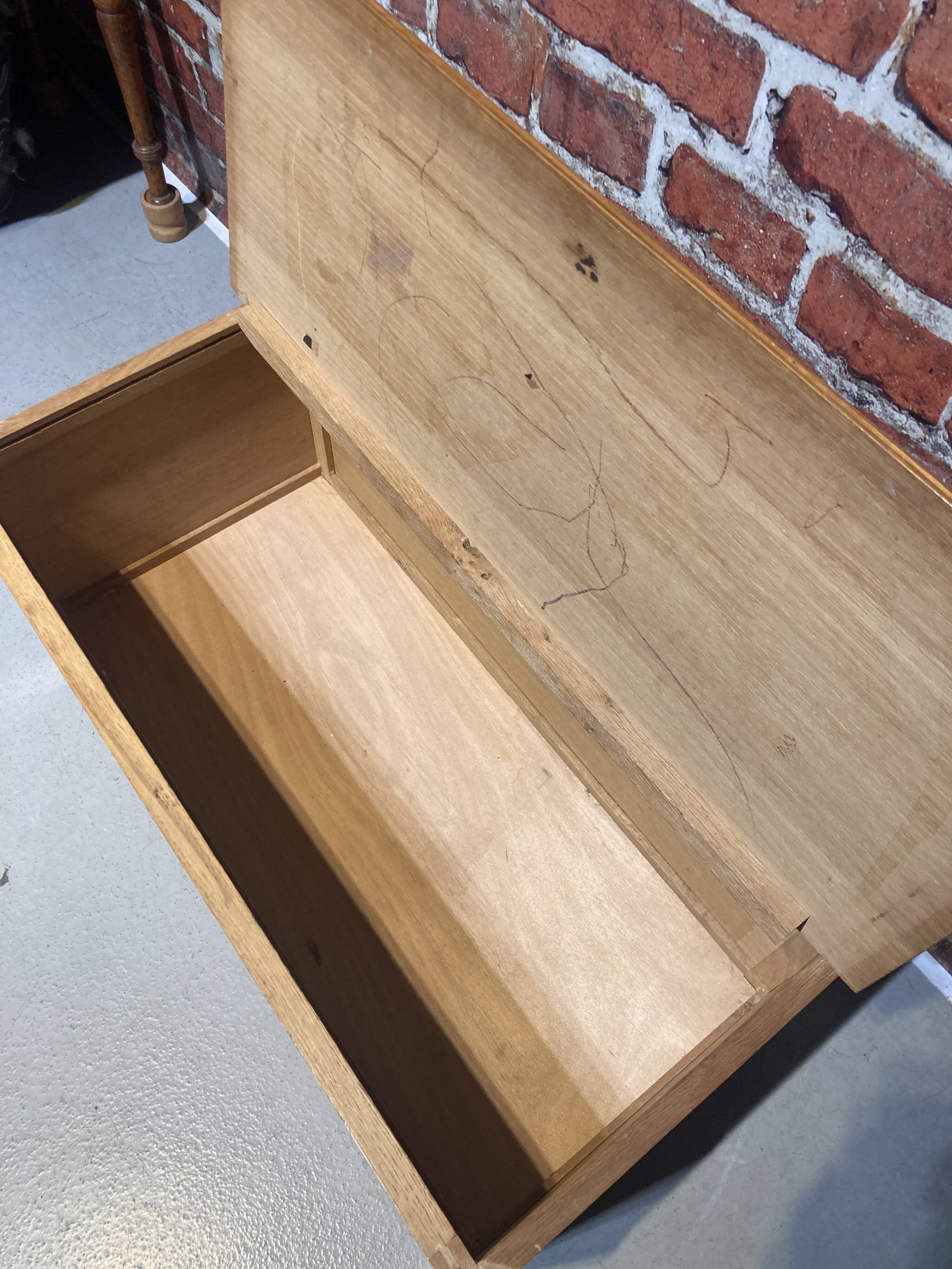 Wood and rattan chest bench