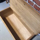 Wood and rattan chest bench