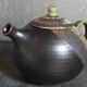 Théière de potier en grès émaillé vintage