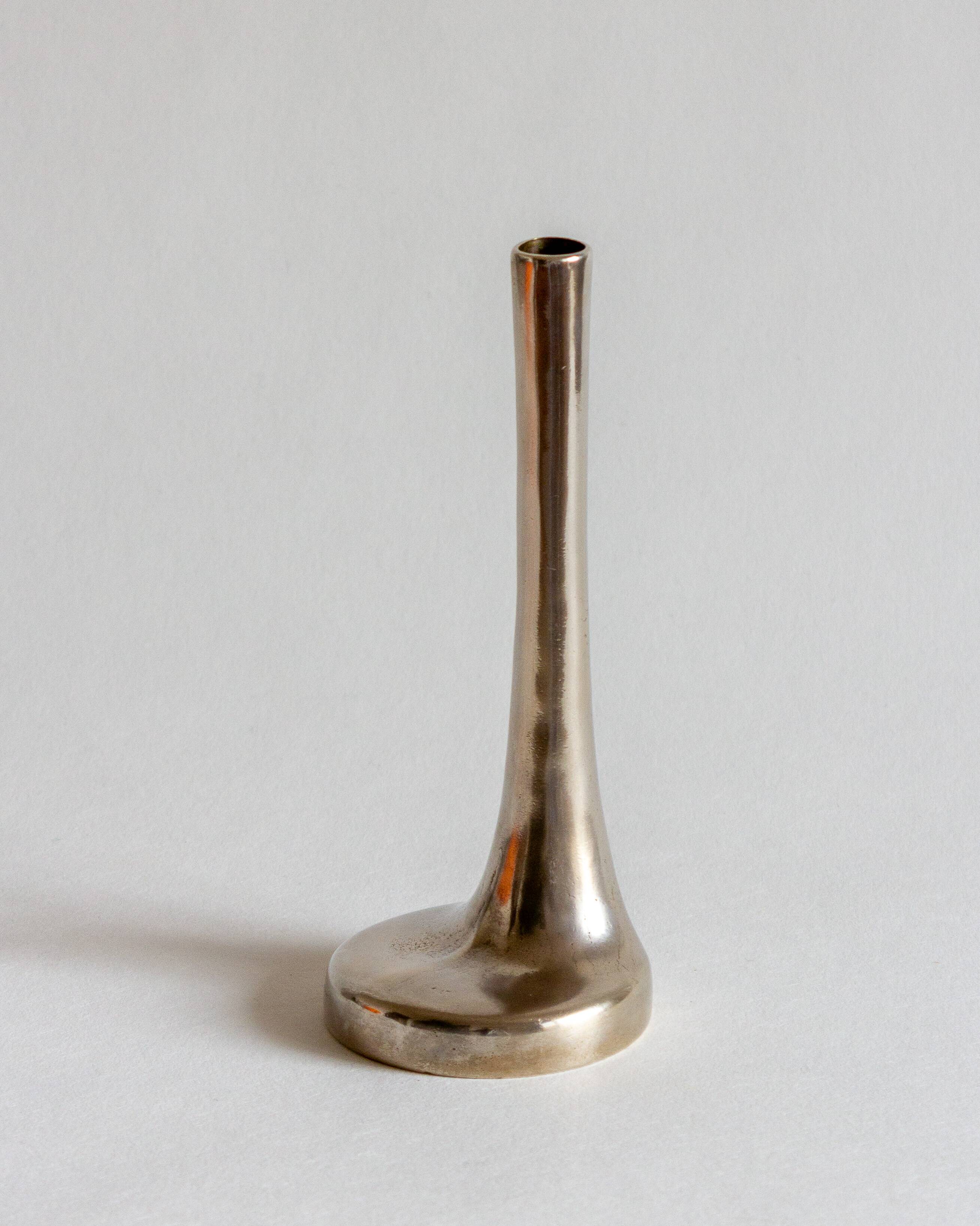 Silver-plated brass soliflore, Italy, 1960s