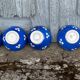 7 mini bol à café decor motif petits pois bleus