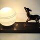 Lampe veilleuse Art Déco au faon, 1930