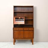 Scandinavian bookcase with bar compartment