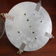 Brass ceiling light with moulded glass