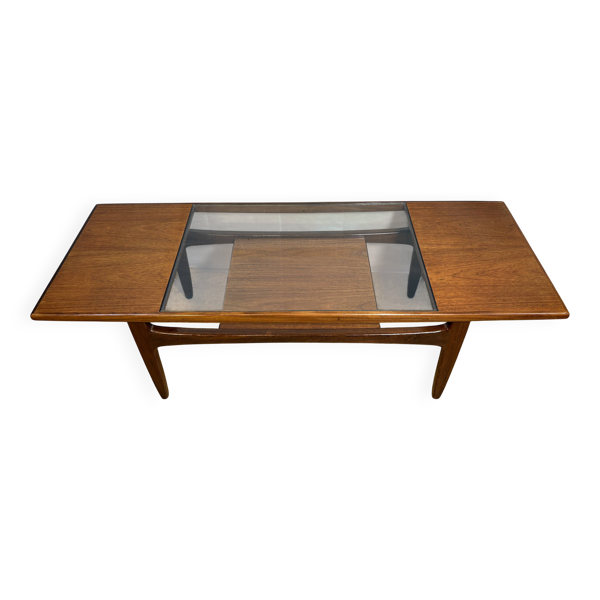 Table basse vintage G-Plan ''Mad Men'' gamme Fresco années 1960 en teck et afromosia