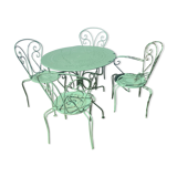 Provence green wrought iron garden room