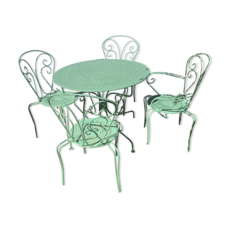 Provence green wrought iron garden room