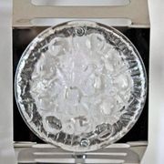 1970s Space Age Chromed Pendant Lamp by AV Mazzega, Murano Glass