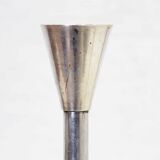 Set of 3 silver metal candle holders