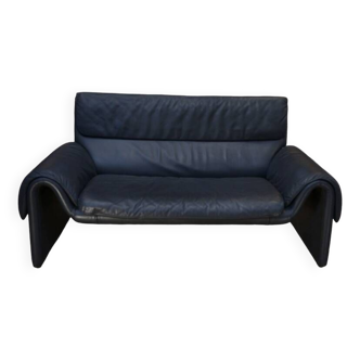 High end black leather sofa, De Sede luxury sofa