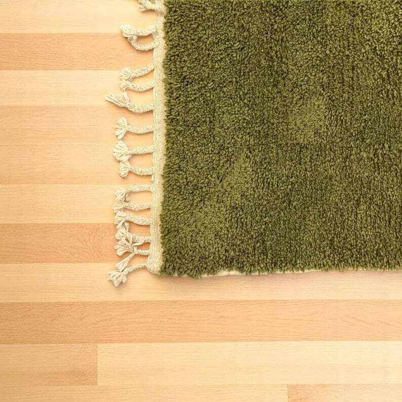Tapis berbère vert en laine 210/310cm