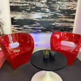 Set of 2 red Little Albert armchairs by Ron Arad for Moroso