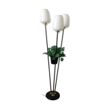 Italian 3-branch lamppost with opaline 1960