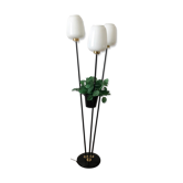 Italian 3-branch lamppost with opaline 1960