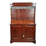 Notary's furniture: Napoleon III period mahogany cabinet