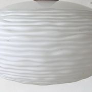 Suspension in frosted glass and teak by Louis Kalff for Philips, 1960 s